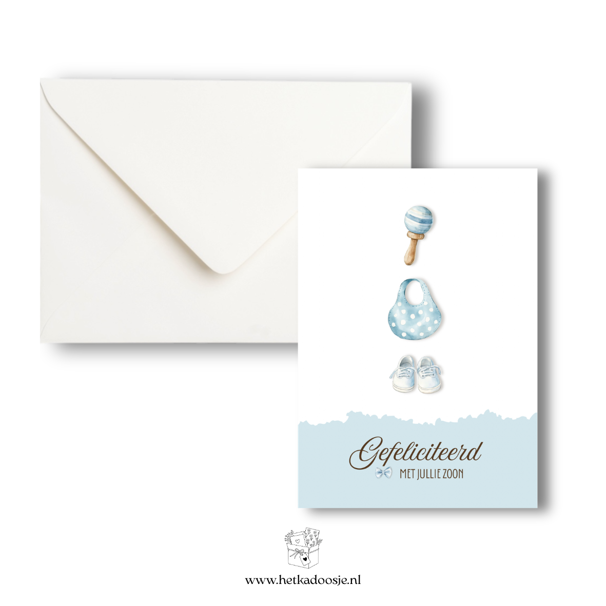 Gefeliciteerd zoon - slab en schoentjes