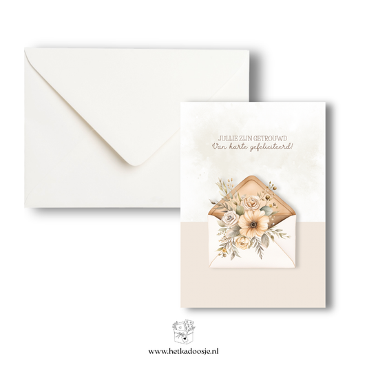 Envelop huwelijk - gefeliciteerd