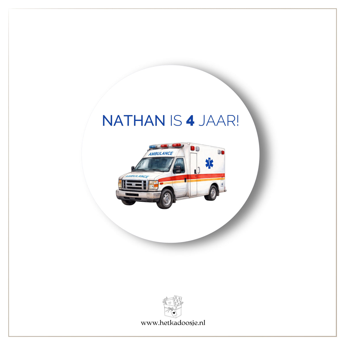 Ambulance - verjaardagsstickers