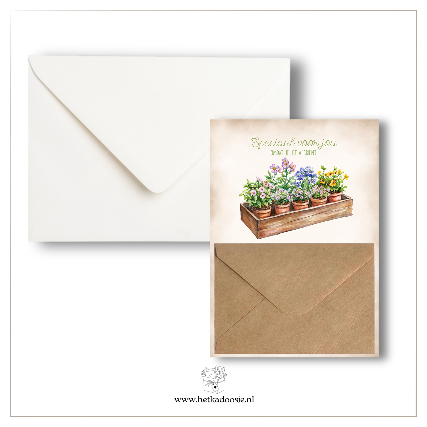 Cadeaukaart - bak bloemen