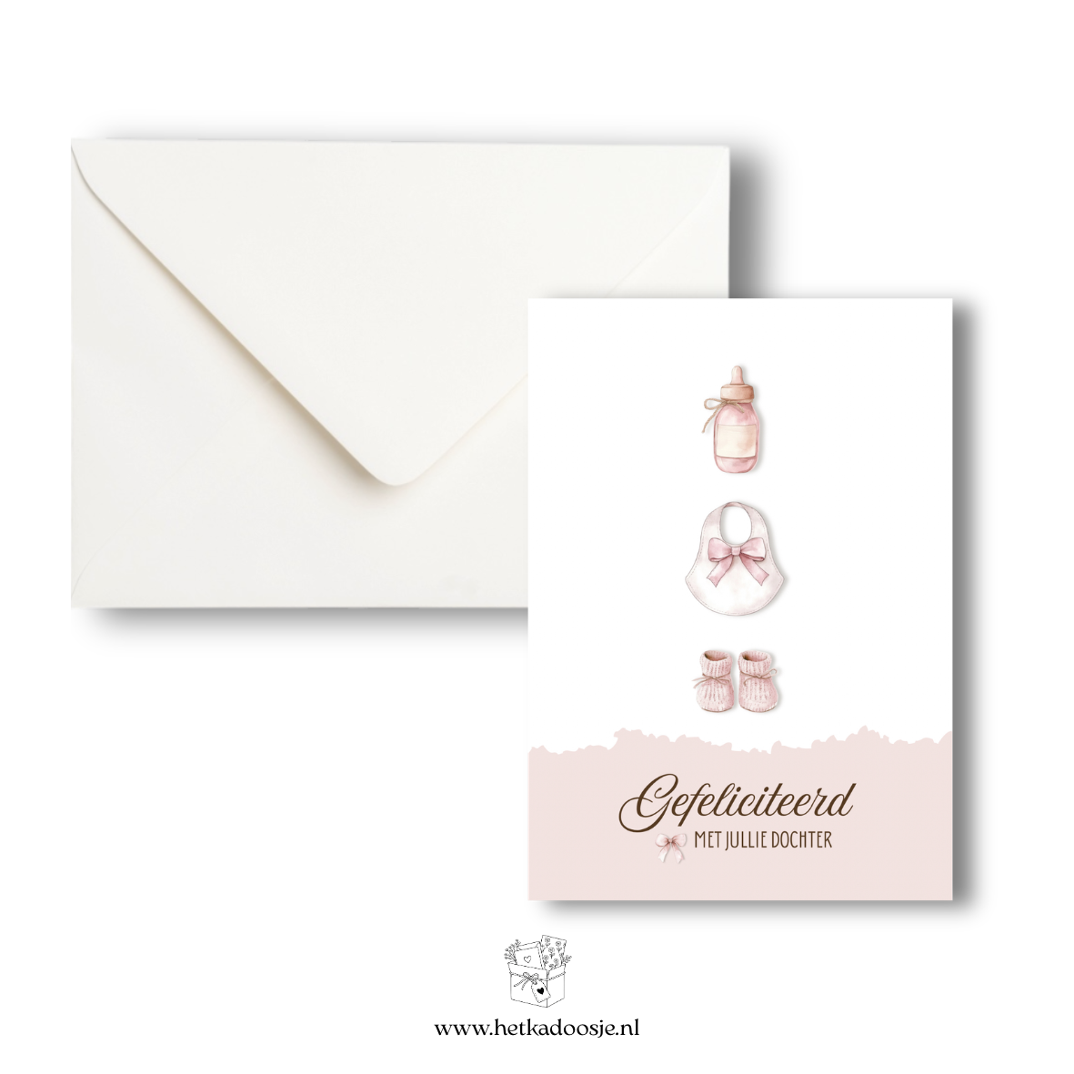 Gefeliciteerd dochter - slab en schoentjes