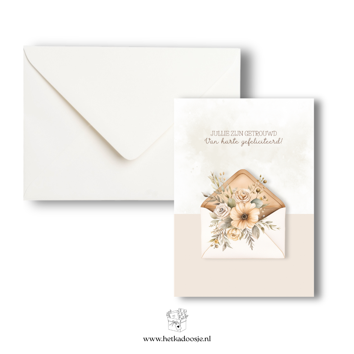 Envelop huwelijk - gefeliciteerd