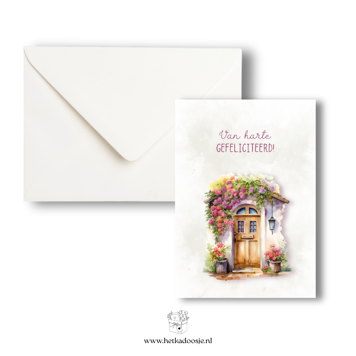 Voordeur roze - gefeliciteerd