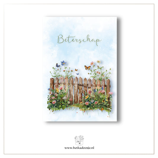 Beterschap - hekje met bloemen