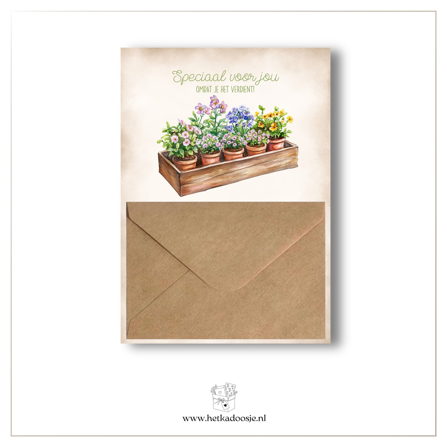 Cadeaukaart - bak bloemen