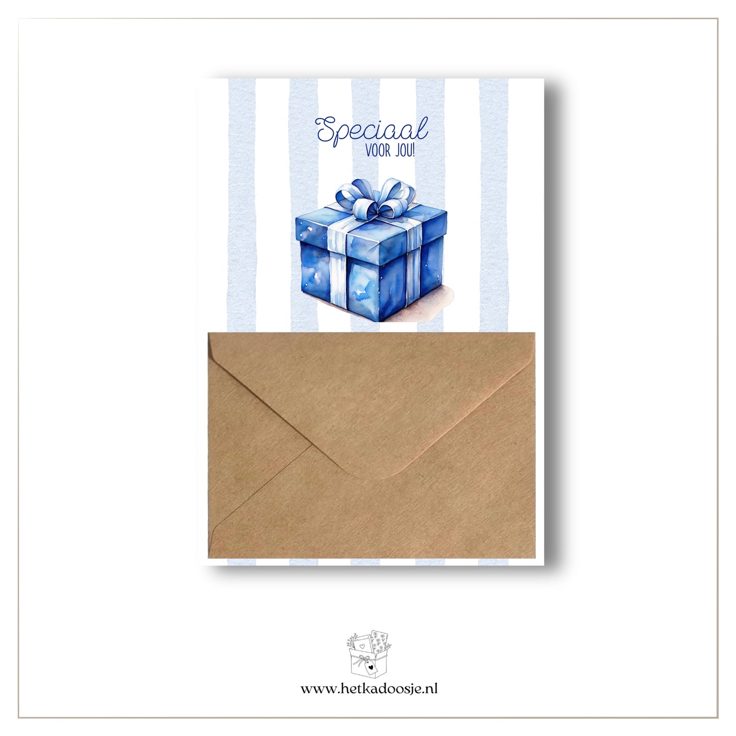 Cadeaukaart - blauw cadeautje