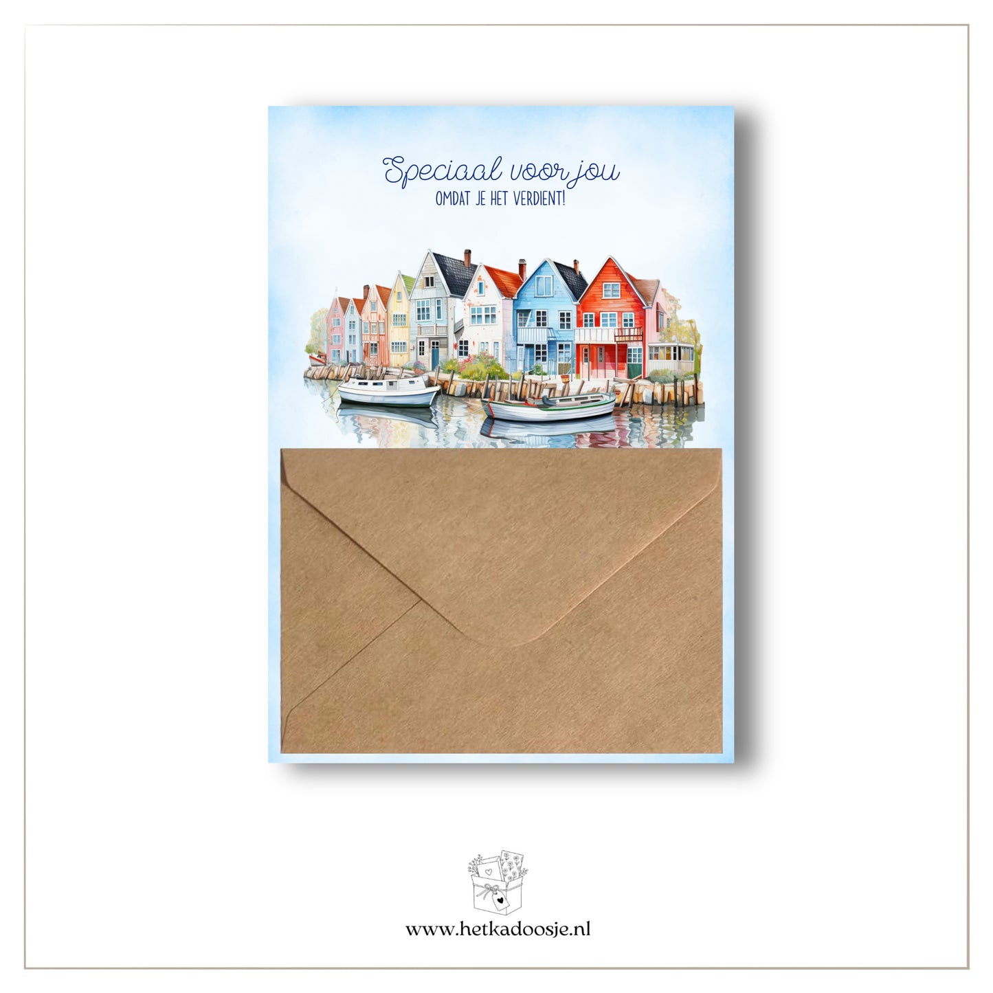 Cadeaukaart - huisjes met boten