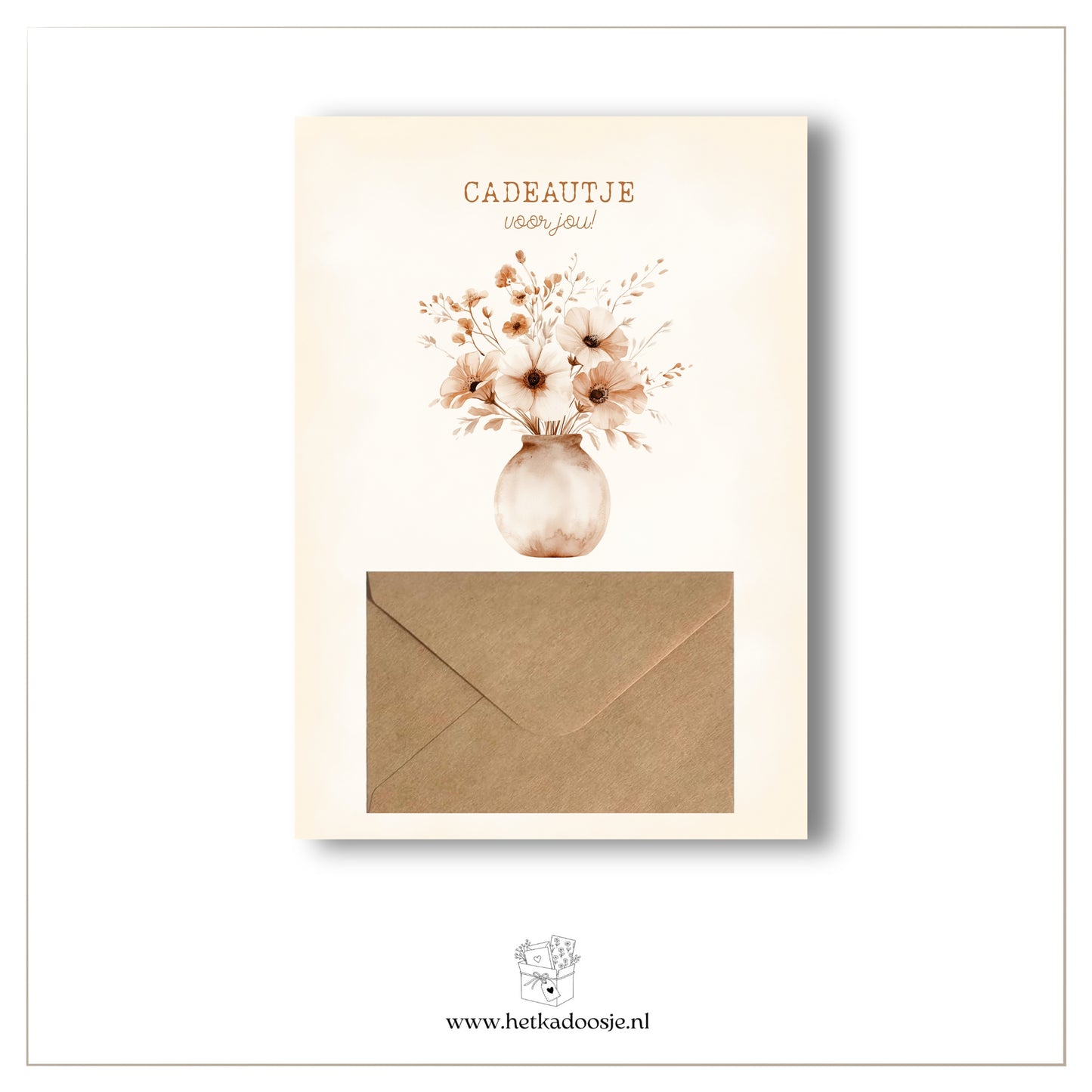 Geldkaart - vaas bloemen