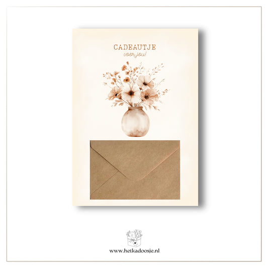 Geldkaart - vaas bloemen