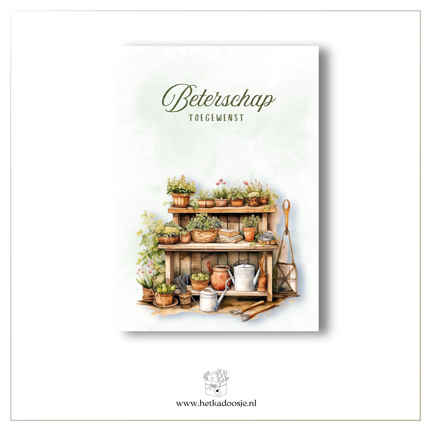 Beterschap - rek met plantjes