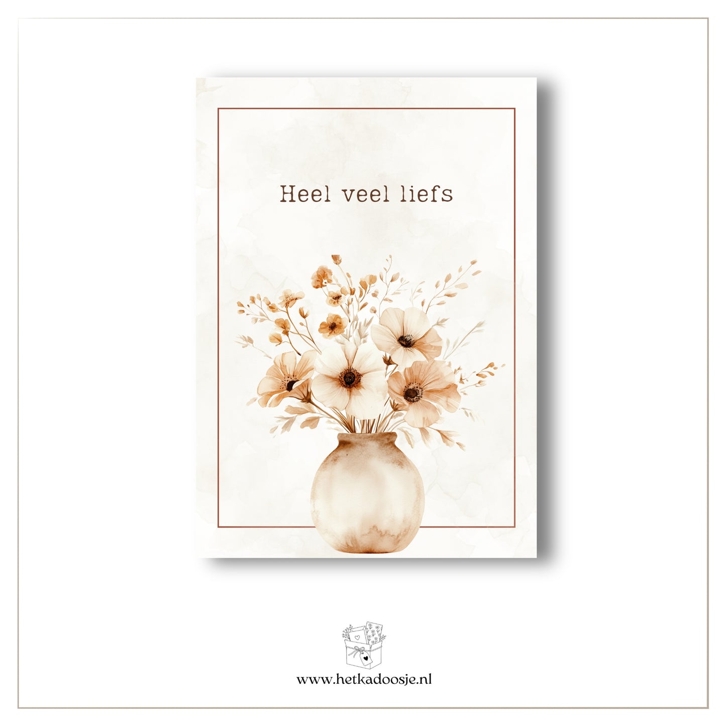 Heel veel liefs - vaas bloemen