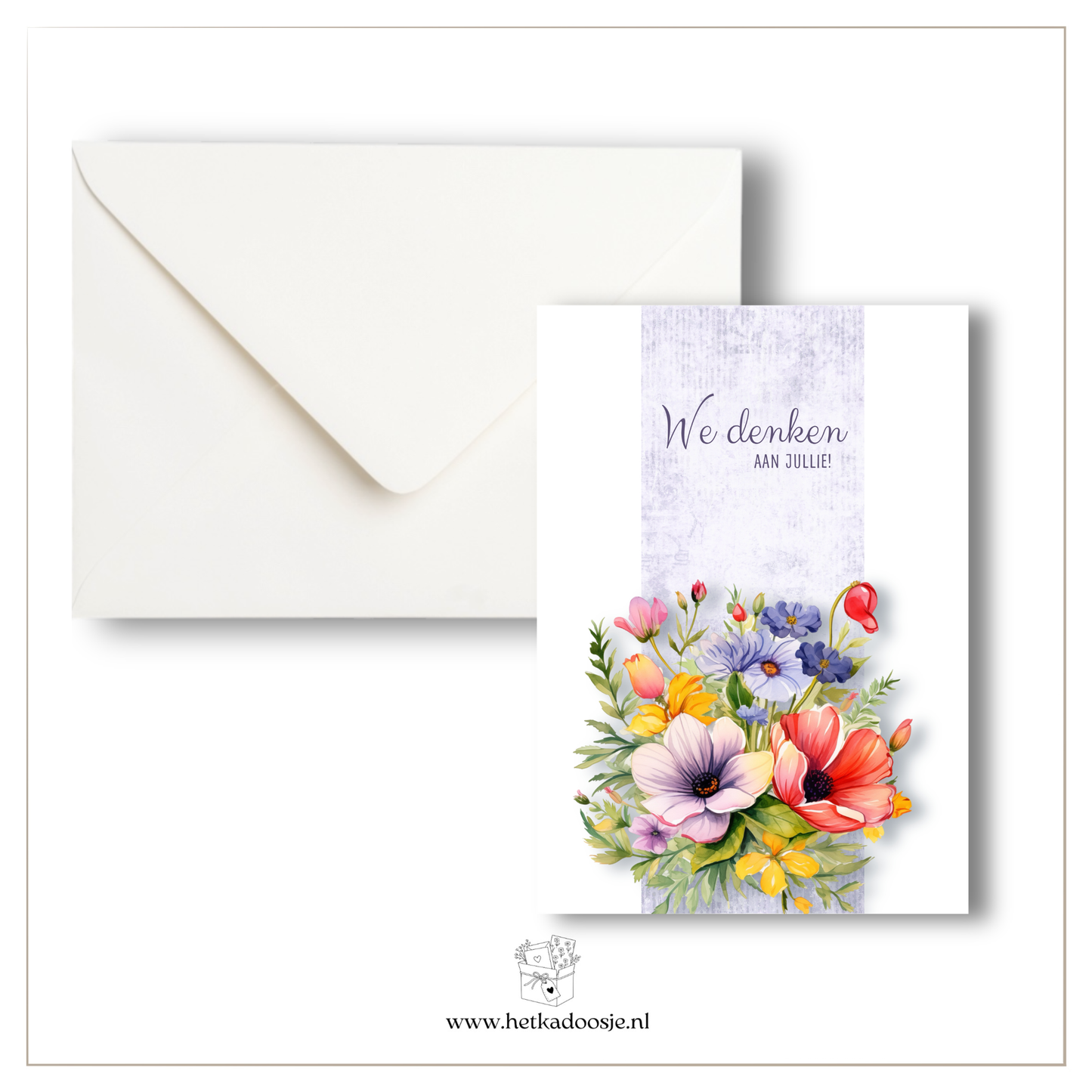 We denken aan julie - boeket bloemen