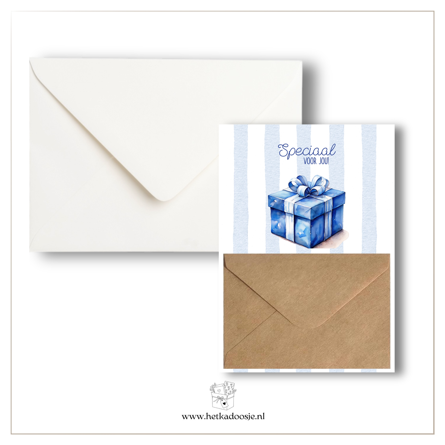 Cadeaukaart - blauw cadeautje