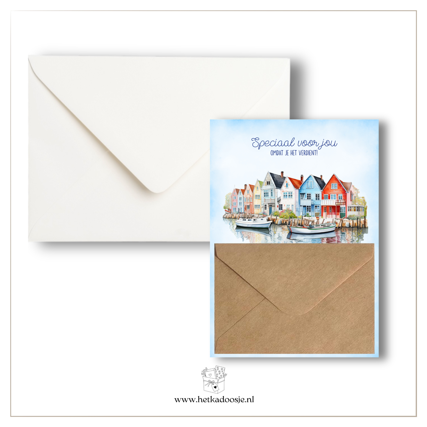 Cadeaukaart - huisjes met boten