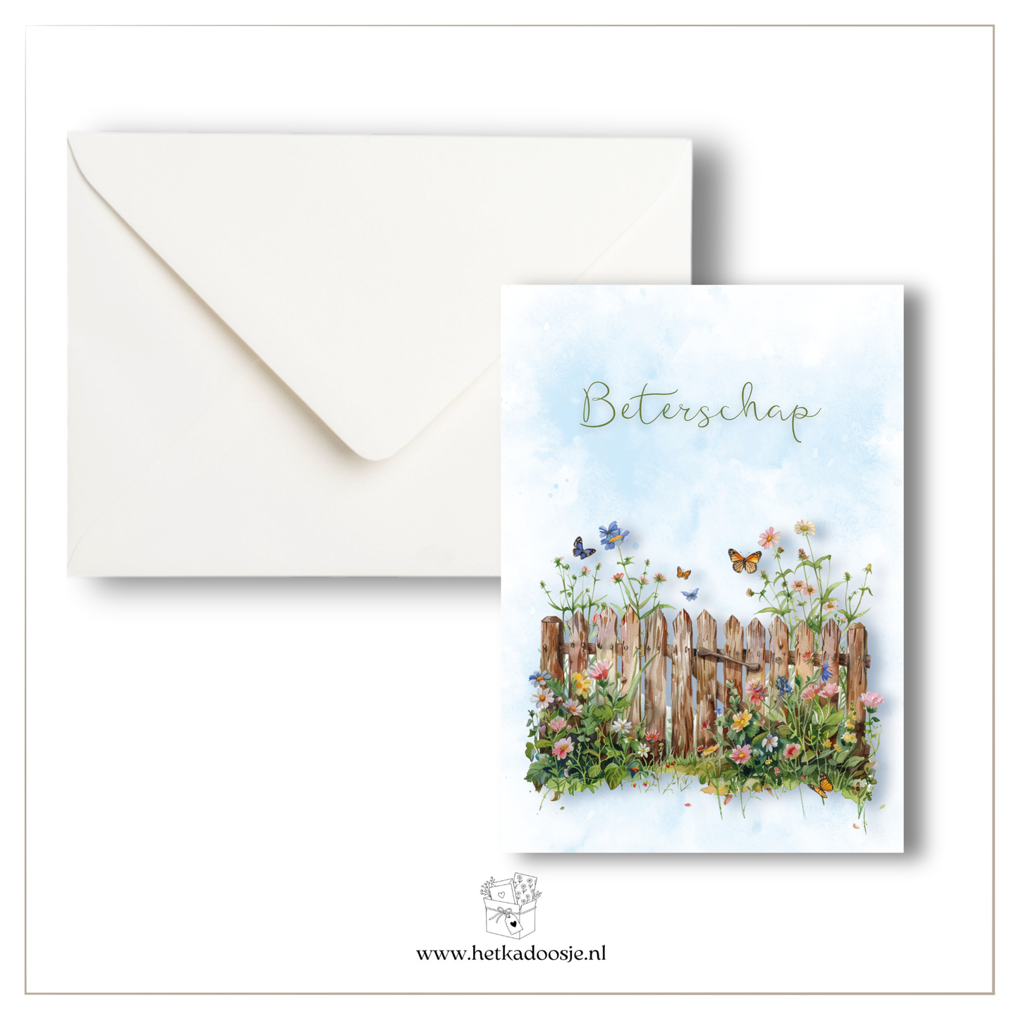 Beterschap - hekje met bloemen