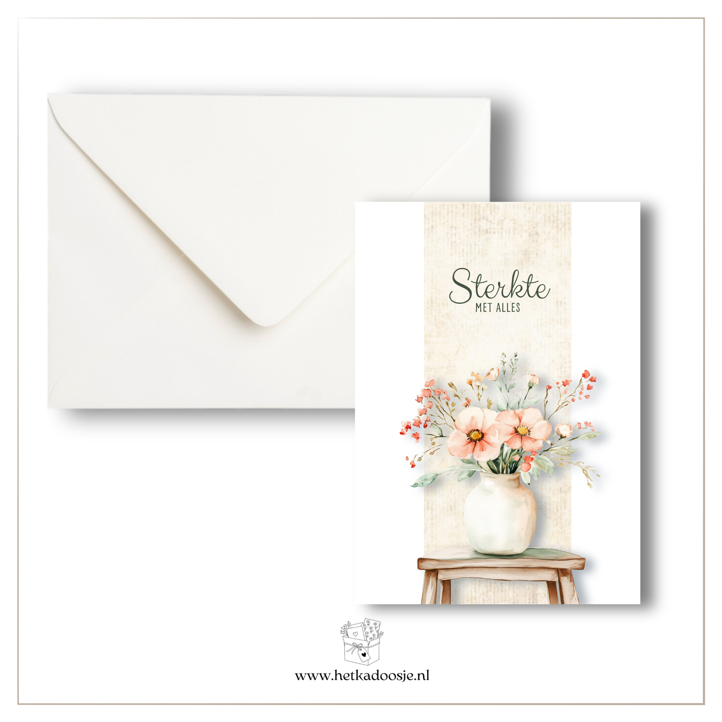 Sterkte met alles - vaas bloemen