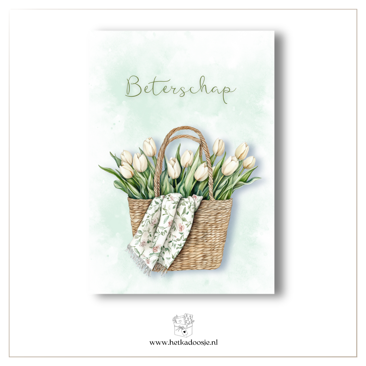 Mand bloemen - beterschap