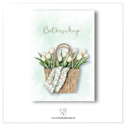 Mand bloemen - beterschap