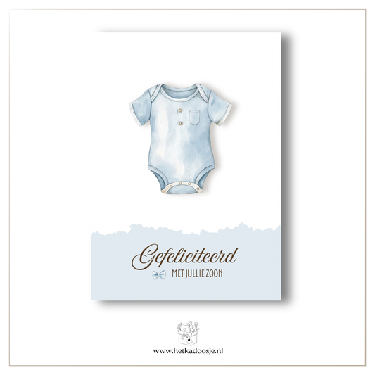 Gefeliciteerd zoon - romper