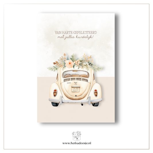 Trouwauto - gefeliciteerd
