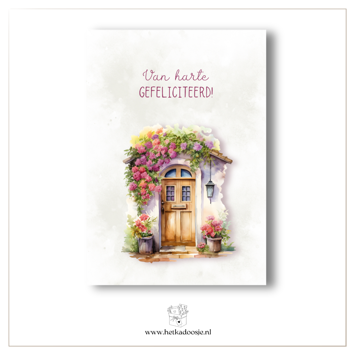 Voordeur roze - gefeliciteerd