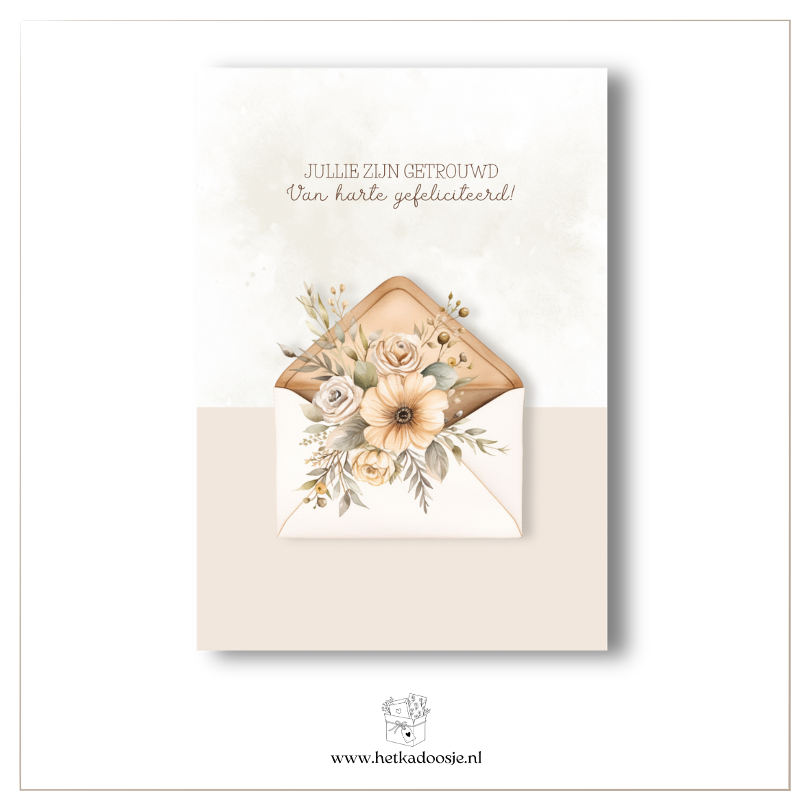 Envelop huwelijk - gefeliciteerd