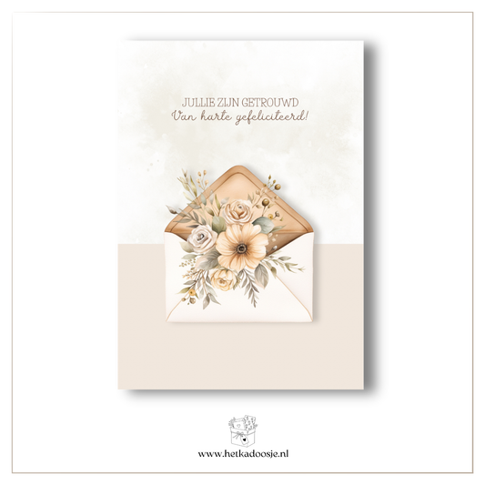 Envelop huwelijk - gefeliciteerd