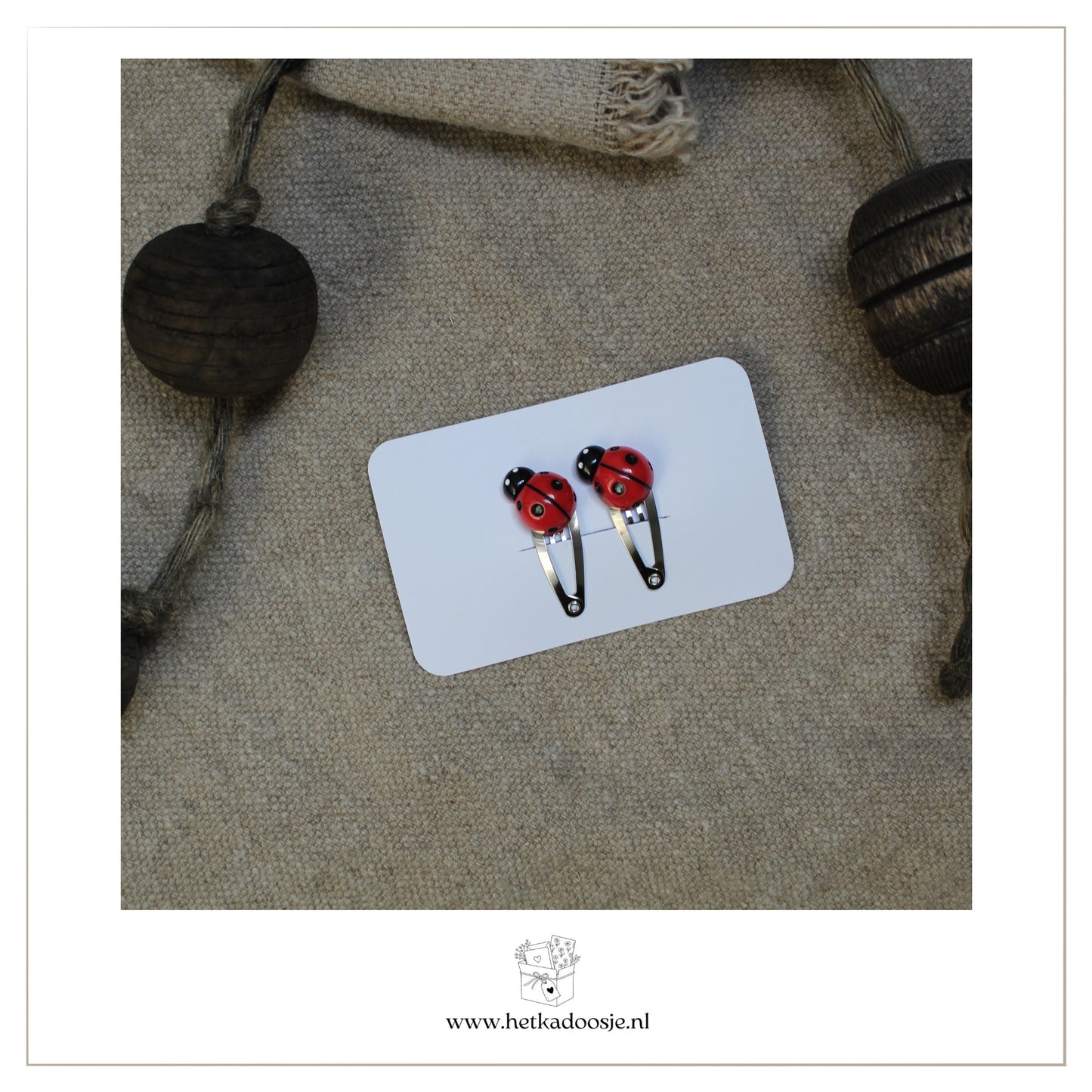 Set haarspeldjes met lieveheersbeestjes | klikklak