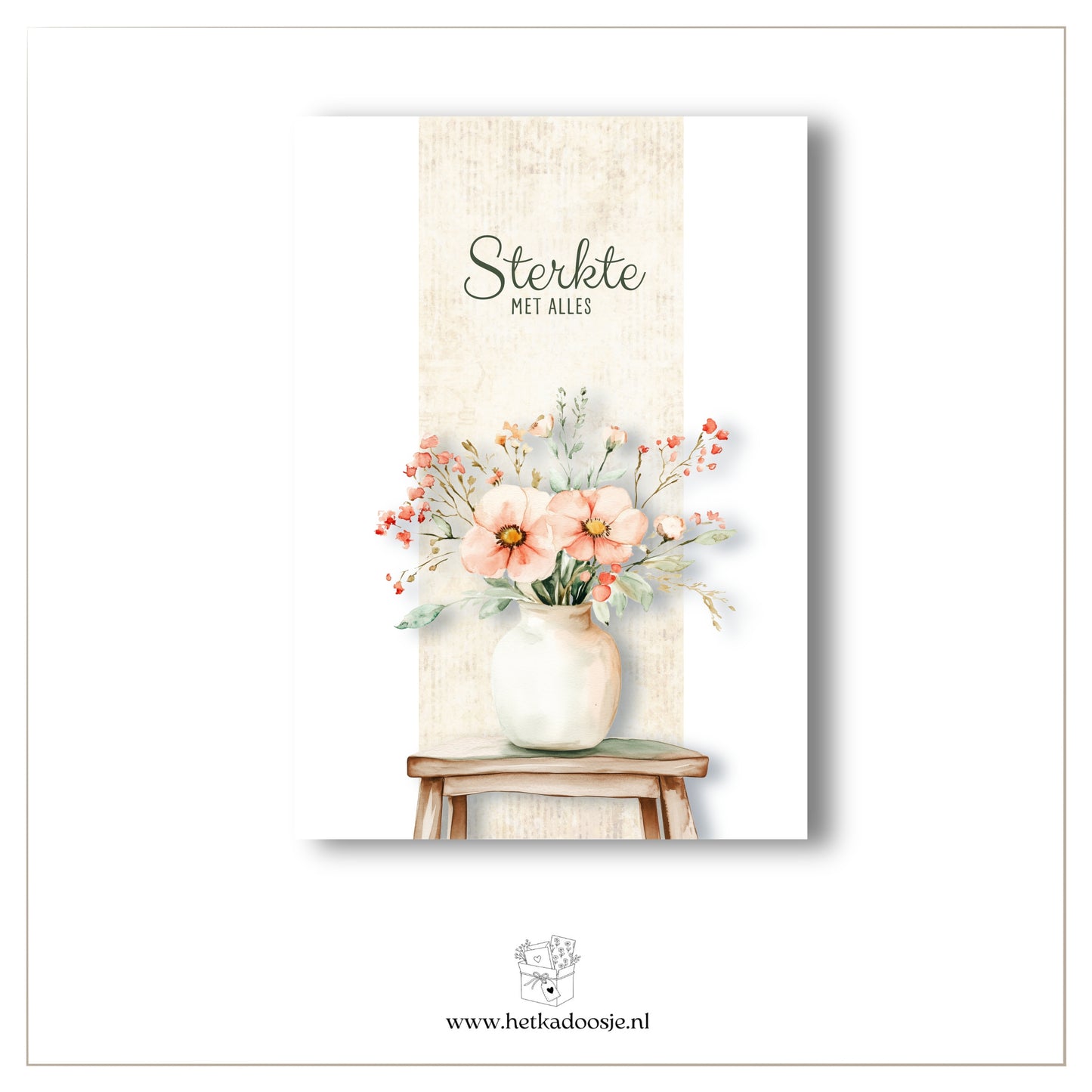 Sterkte met alles - vaas bloemen