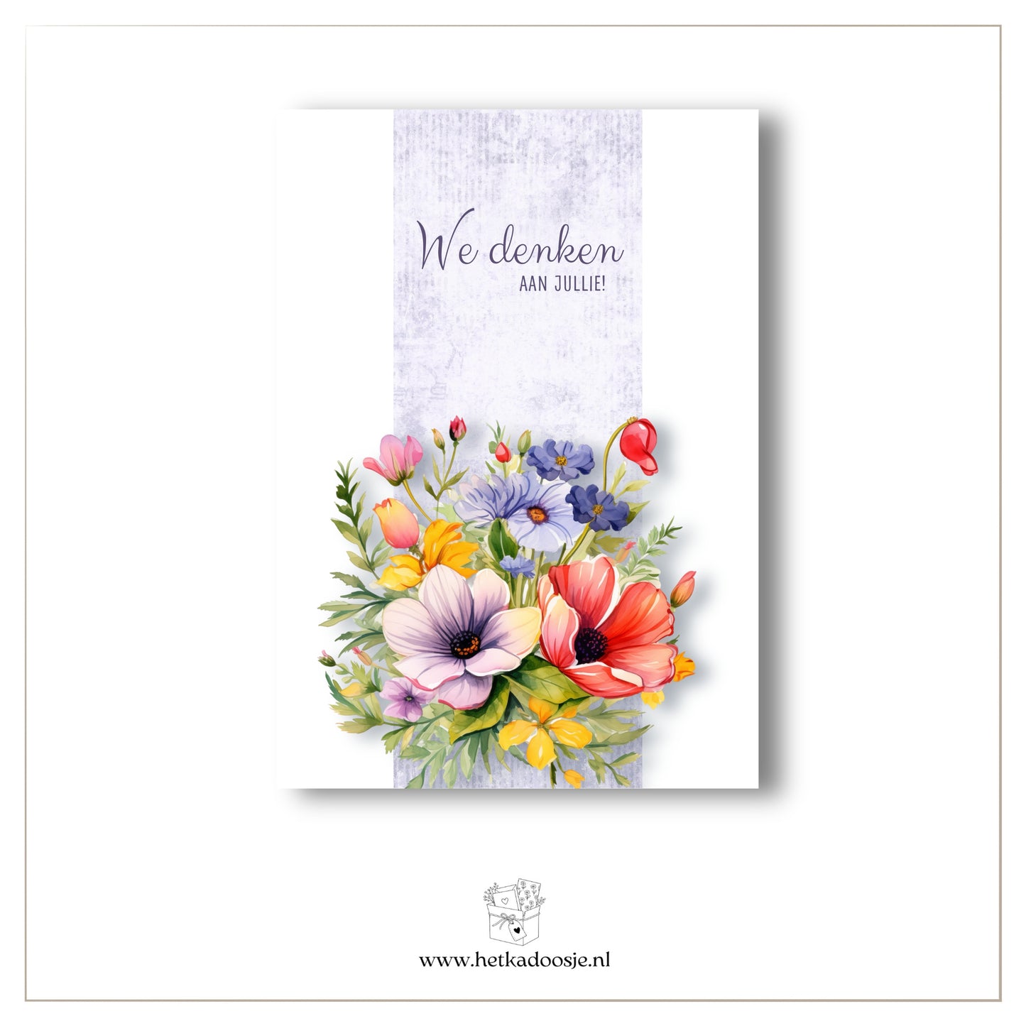 We denken aan julie - boeket bloemen