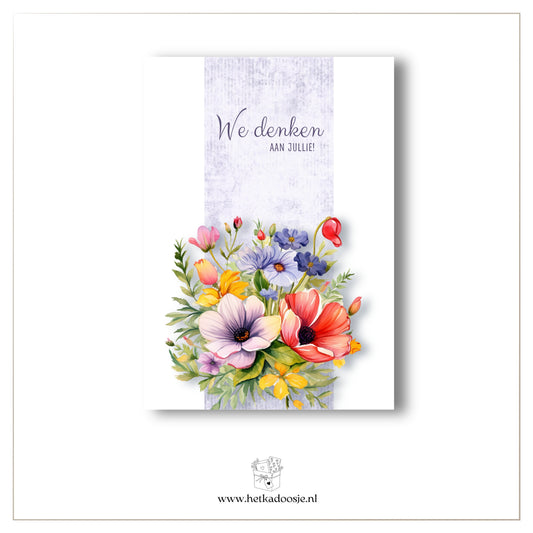 We denken aan julie - boeket bloemen